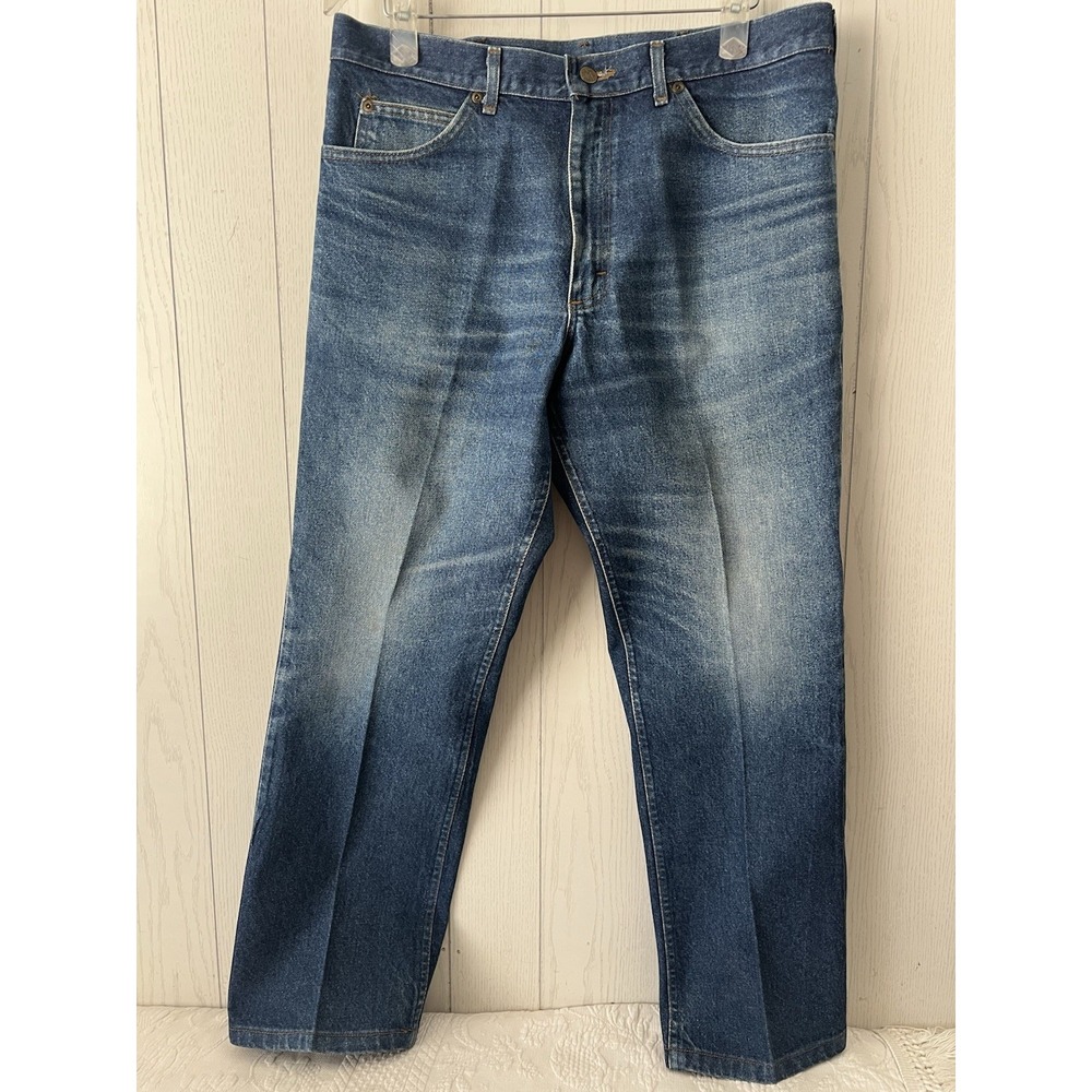 Vintage Lee Riders Jeans Mens 35x29 Straight Leg USA Union Made 100% Cotton
